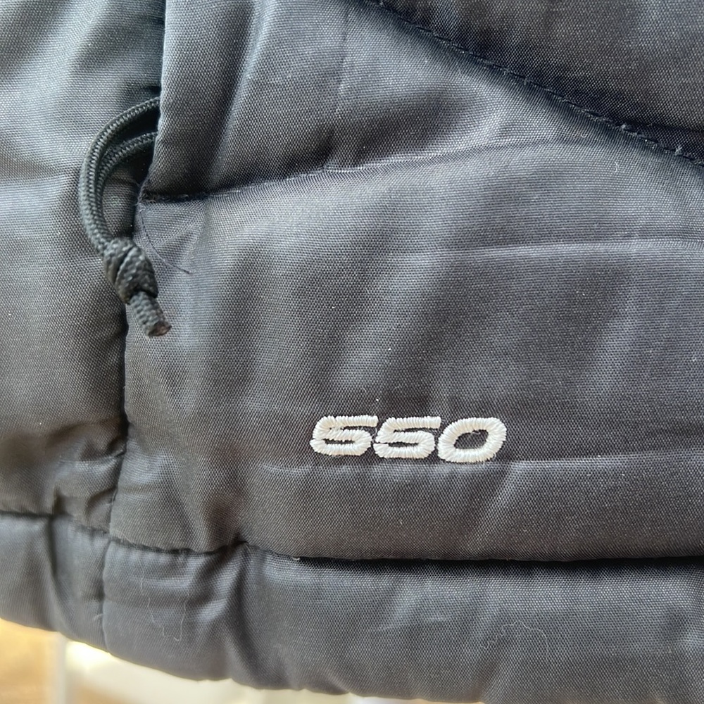 The Northface black Heathered 550 down Vest sz Large - Picture 4 of 11